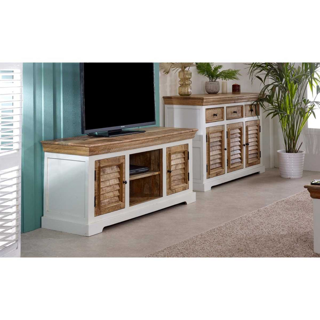 Alfie Wood Sideboard - 3 Drawers & 3 Doors