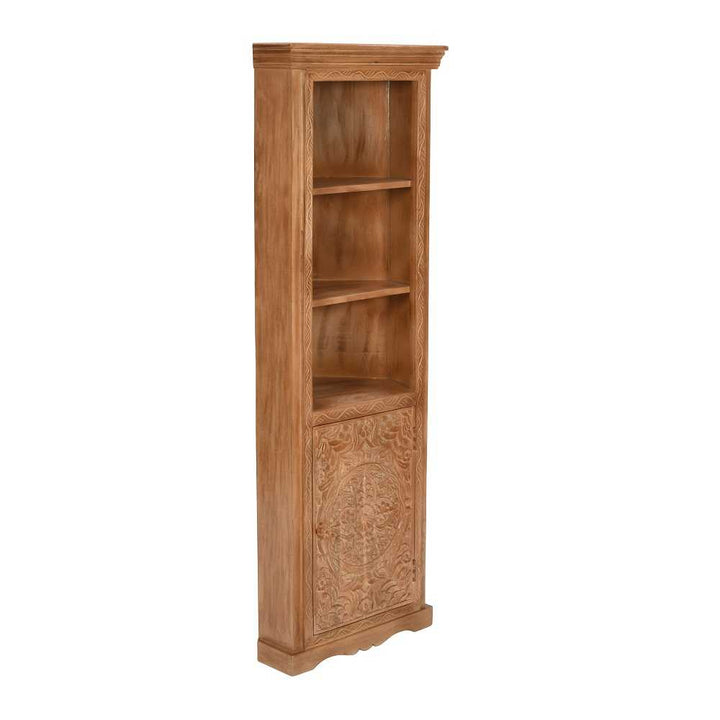 Artwork Mango Wood Corner Bookcase