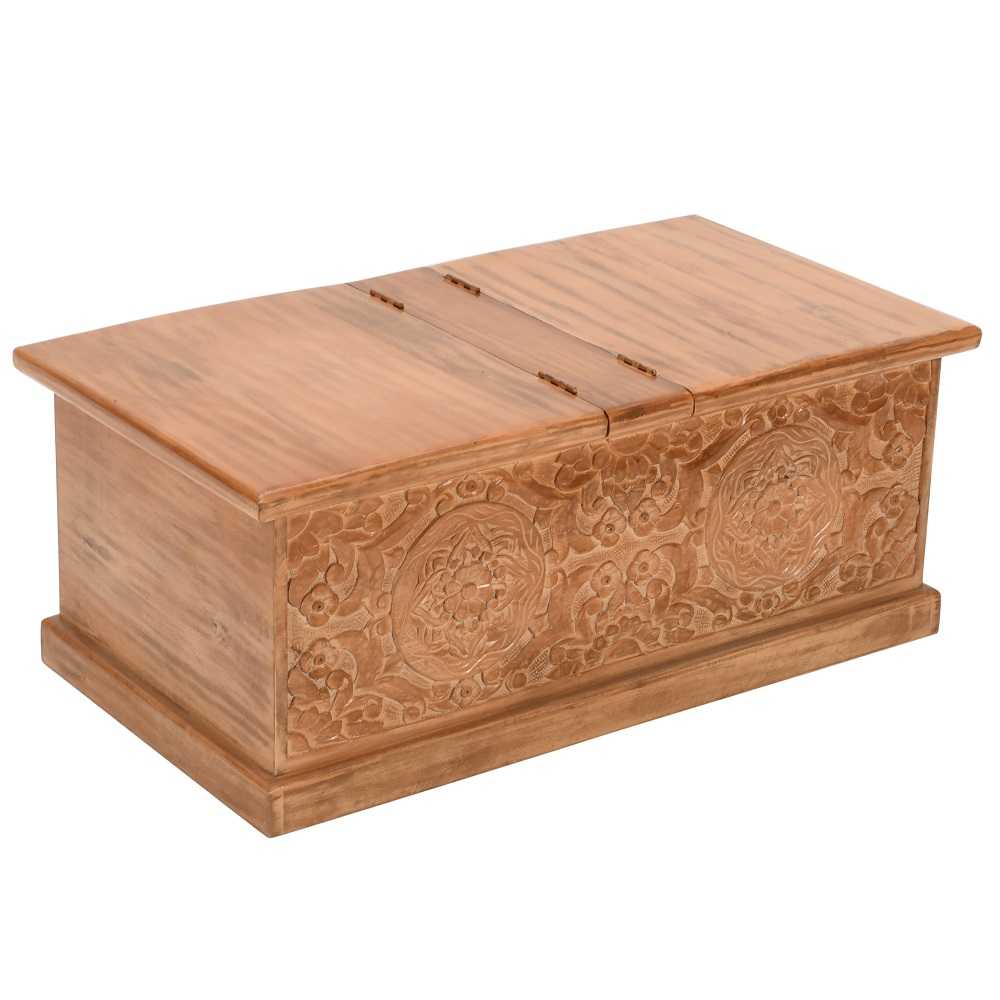 Artwork Mango Wood Coffee Table/Blanket Box