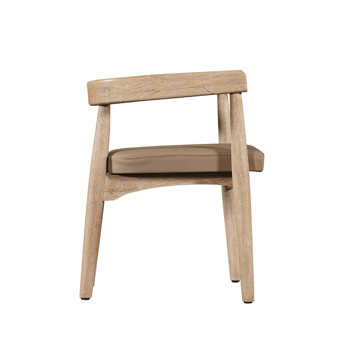 Libra Arena Natural Acacia Wood Curved Dining Chair
