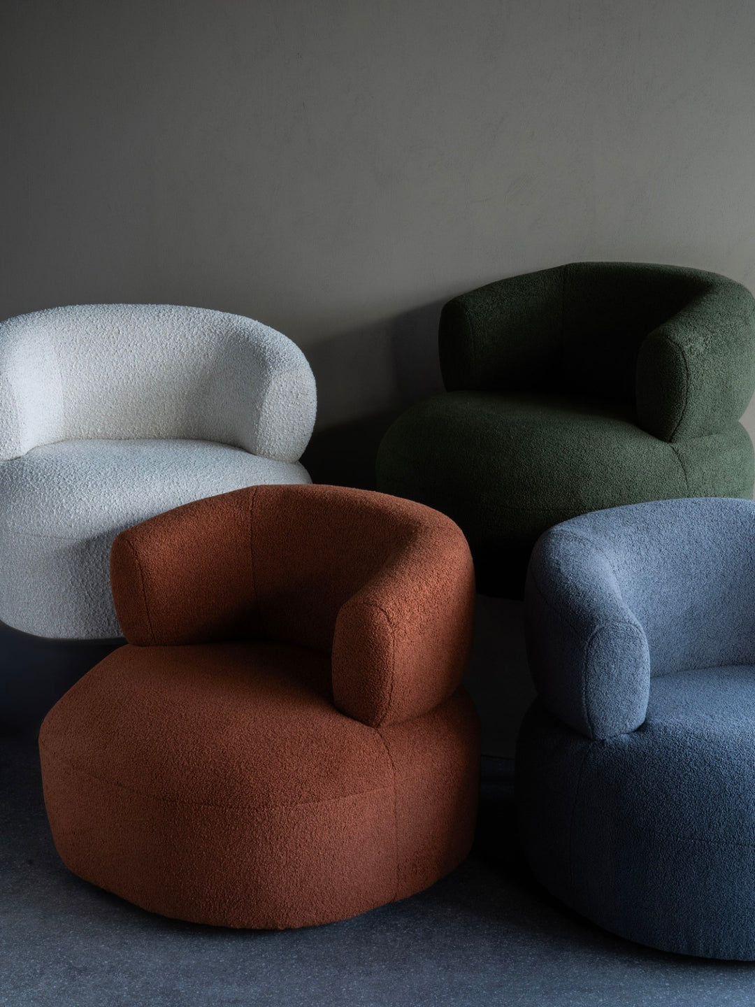 Libra Luna Grey Boucle Fabric Occasional Chair