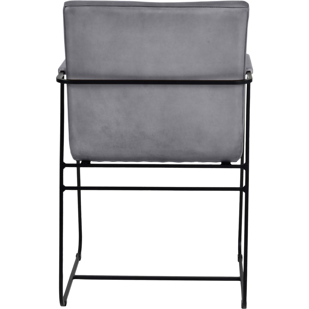 Libra Belton Grey Leather Dining Armchair