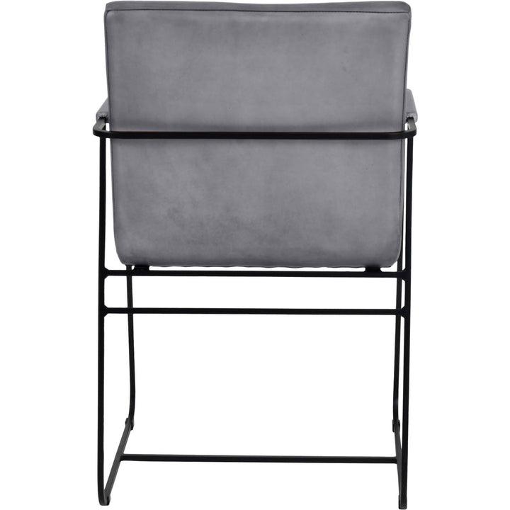 Libra Belton Grey Leather Dining Armchair