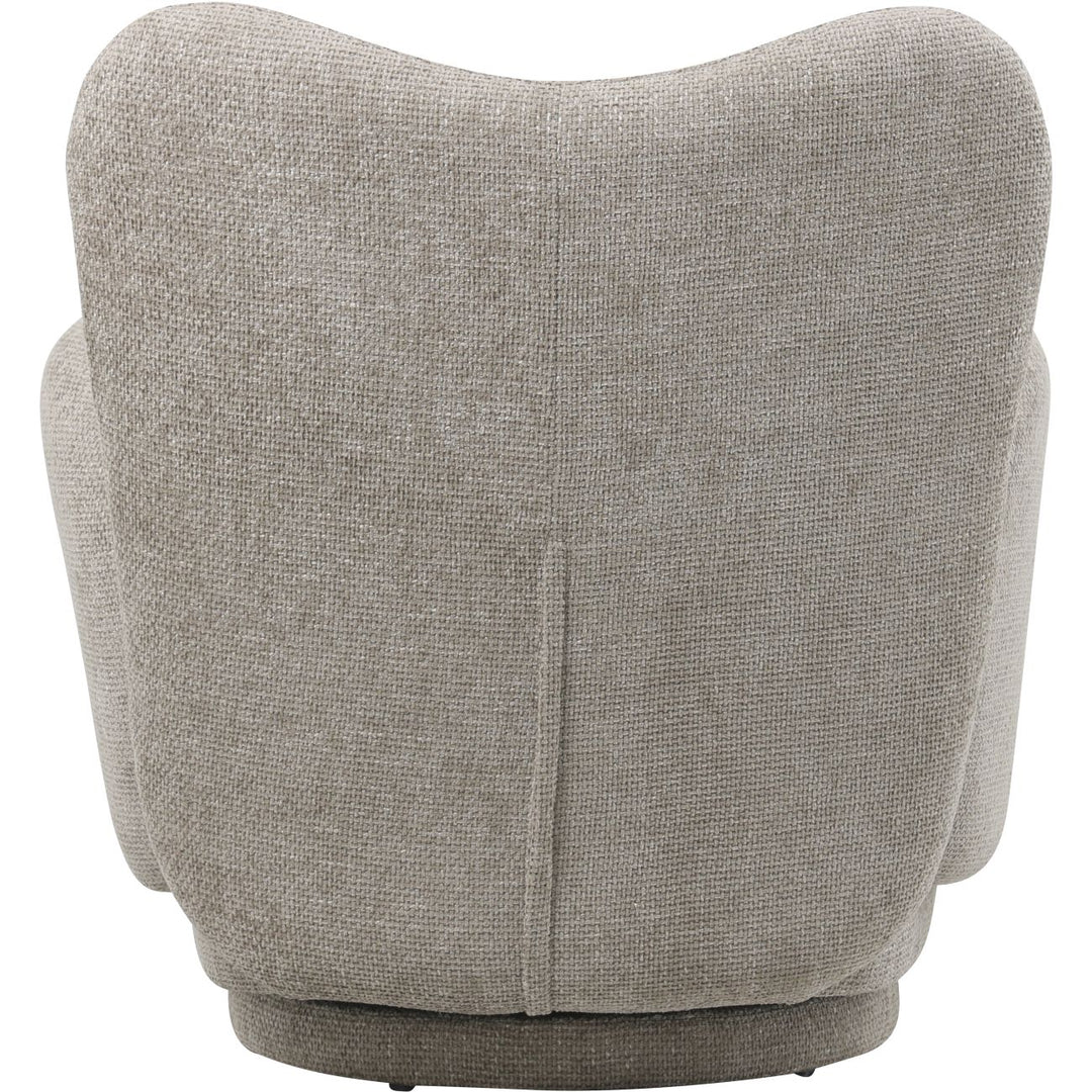 Libra Bingham Taupe Fabric Swivel Armchair