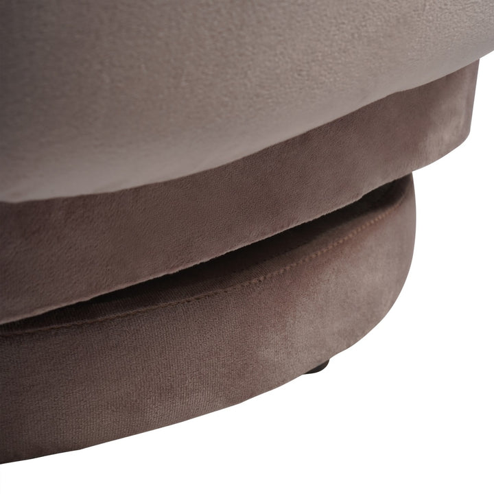 Libra Bingham Soft Dusky Pink Velvet Fabric Swivel Chair