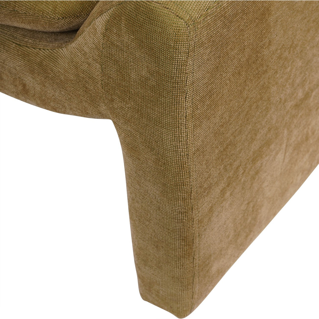 Libra Rowley Olive Chenille Fabric Accent Chair