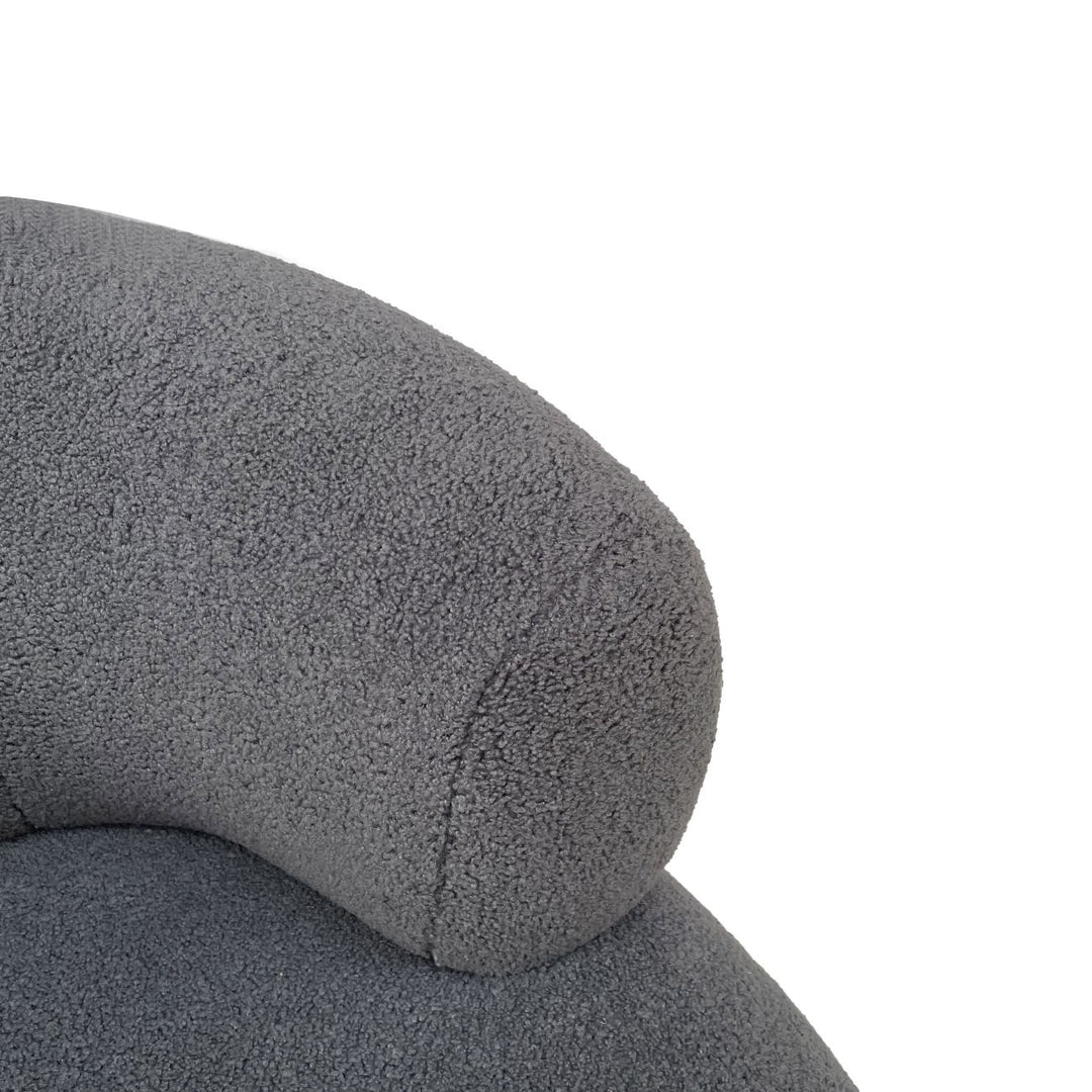 Libra Luna Grey Boucle Fabric Occasional Chair