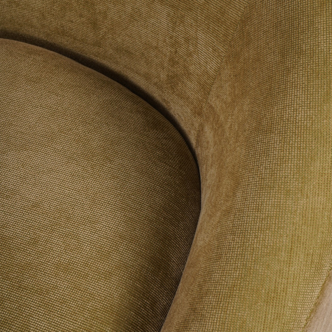 Libra Rowley Olive Chenille Fabric Accent Chair