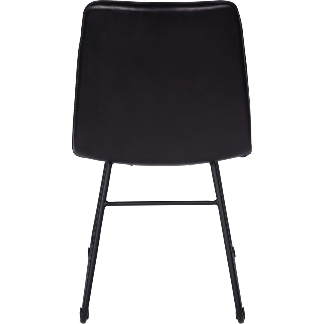 Libra Pair of Robinson Charcoal Leather Dining Chair