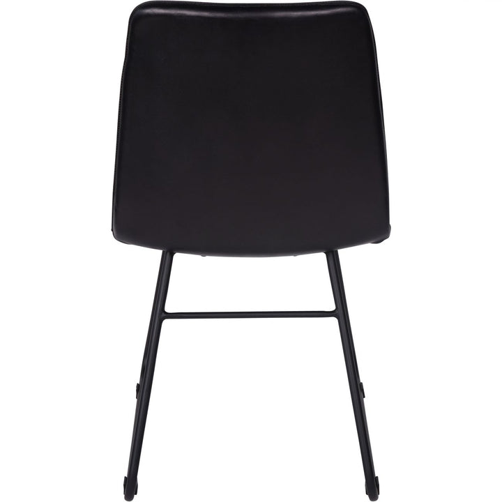 Libra Pair of Robinson Charcoal Leather Dining Chair