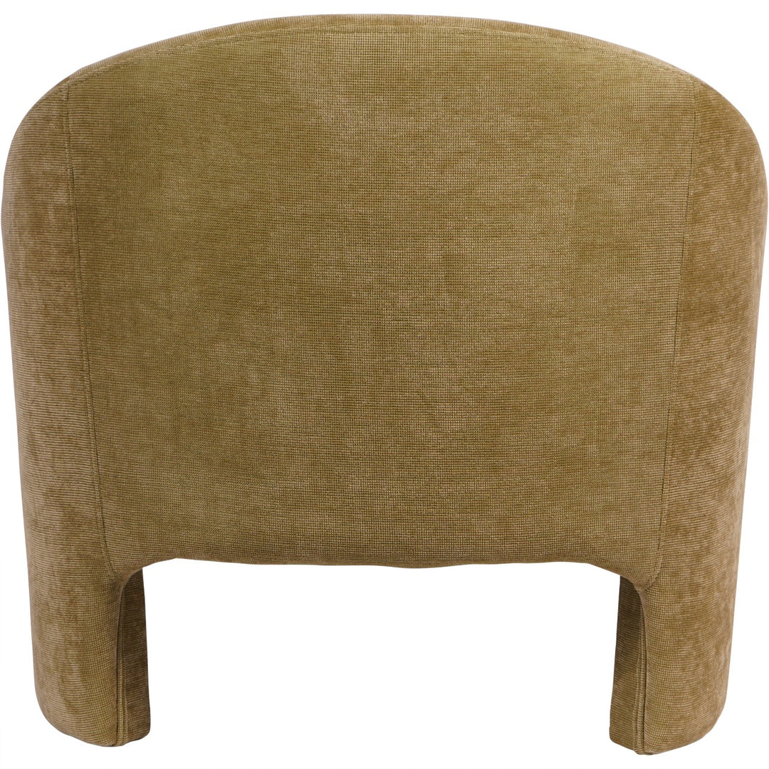 Libra Rowley Olive Chenille Fabric Accent Chair