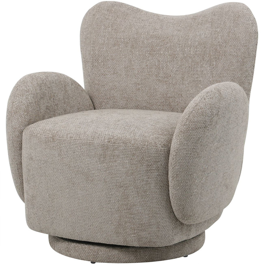 Gray textured armchair on a white background