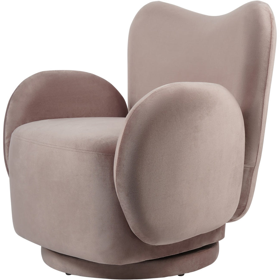Beige armchair with a modern design on a white background