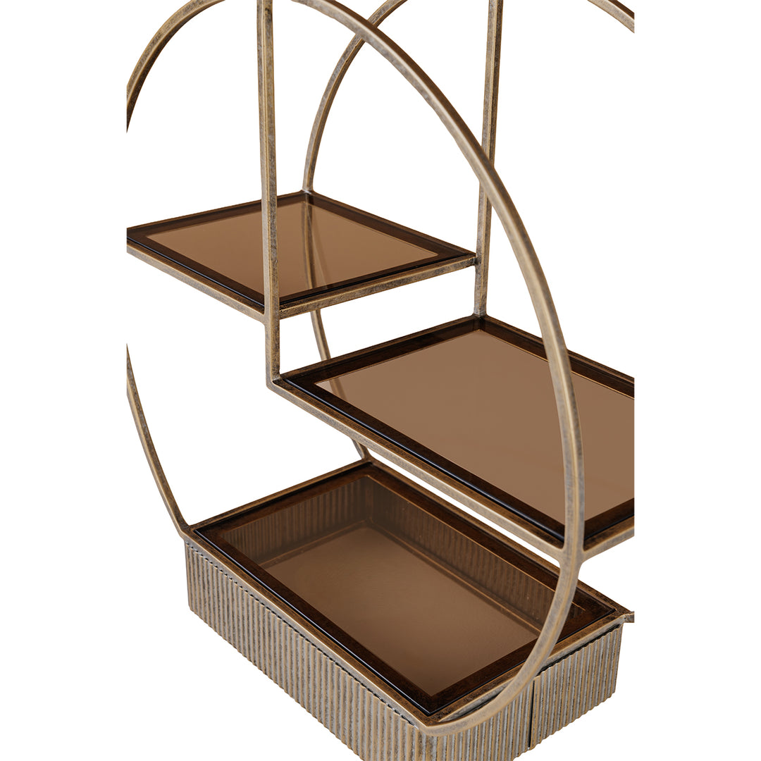 Libra Belvedere Aged Gold Multi Tier Buffet Stand Small