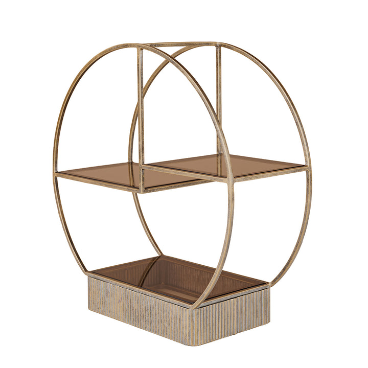 Libra Belvedere Aged Gold Multi Tier Buffet Stand Small