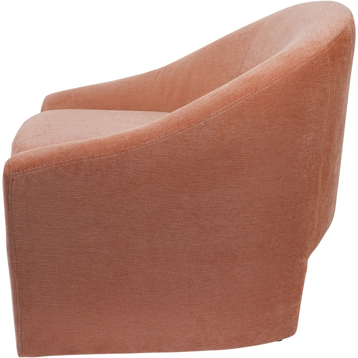 Libra Rowley Blush Chenille Fabric Accent Chair