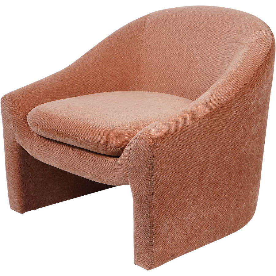 Pinkish-brown armchair on a white background