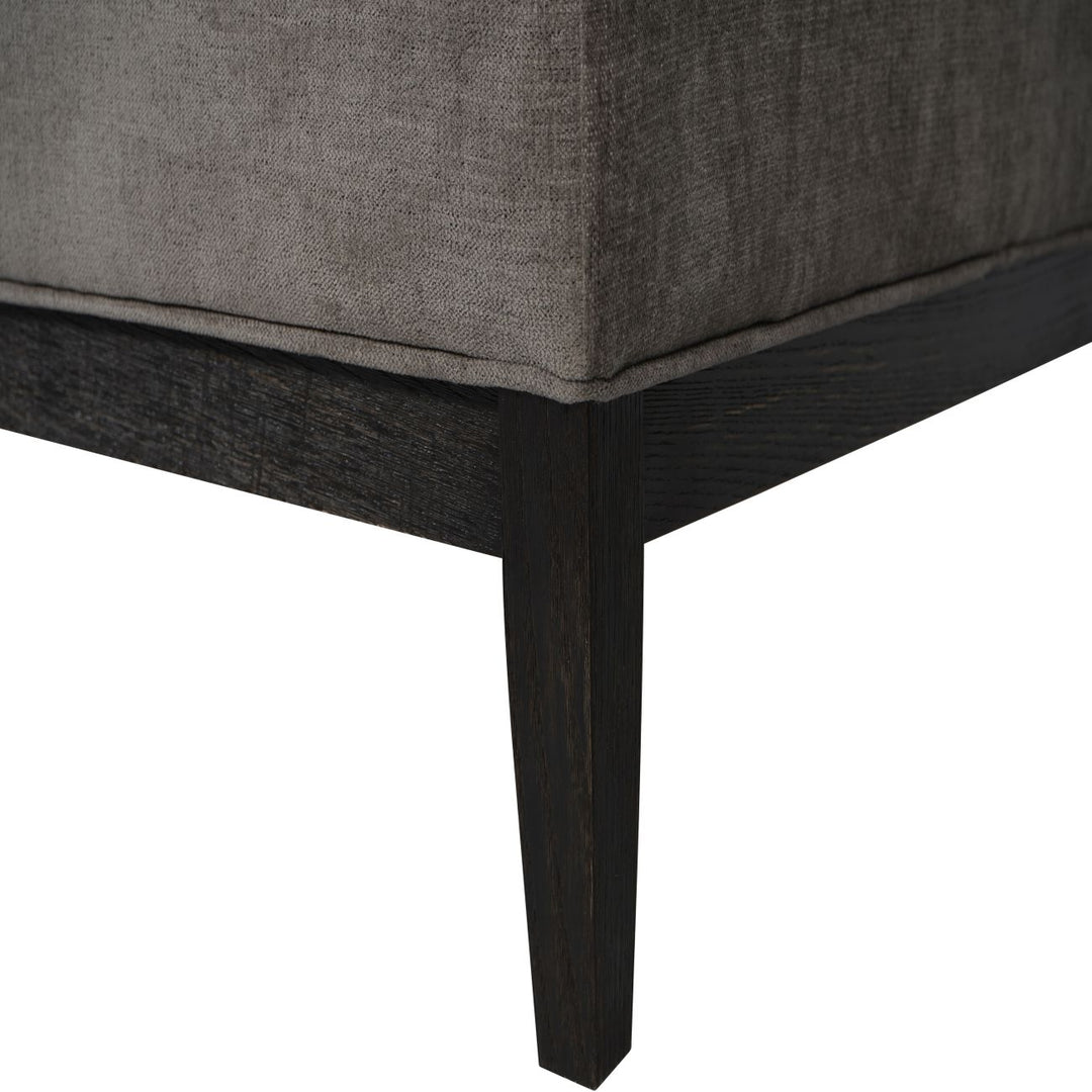 Libra Theodore Warm Grey Fabric Buttoned Ottoman Coffee Table