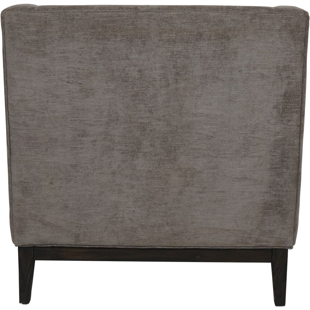 Libra Theodore Warm Grey Fabric Buttoned Armchair