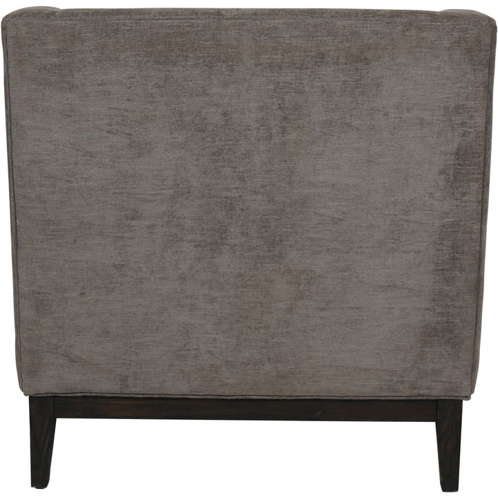 Libra Theodore Warm Grey Fabric Buttoned Armchair