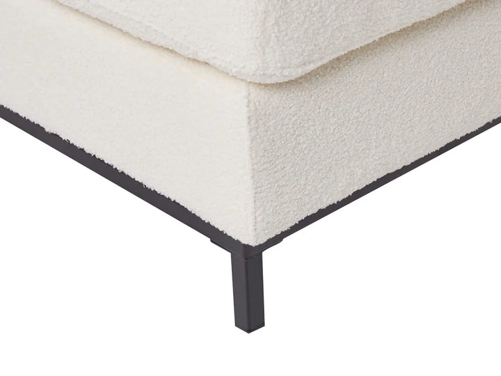 Corner Sofa 4 Seater Boucle White Right Hand Thremo