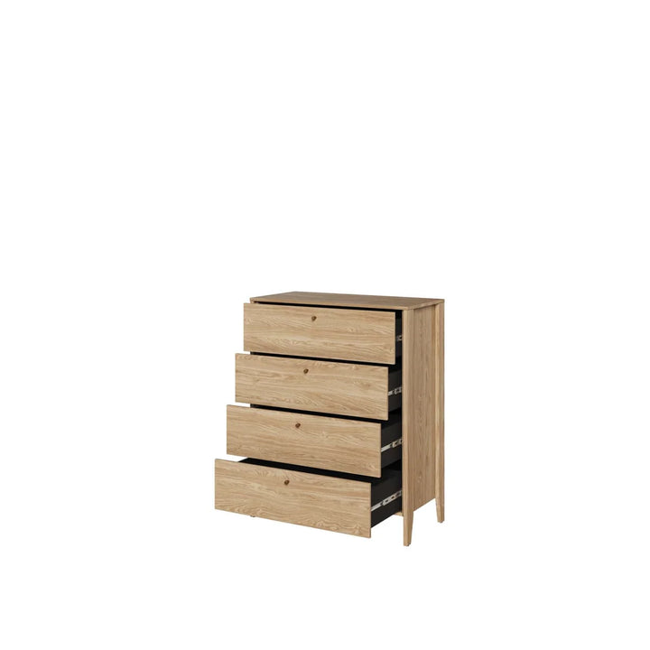 Cozy Modern Chest Of Drawers - Stylish Bedroom Storage Solution with Four Generous Drawers