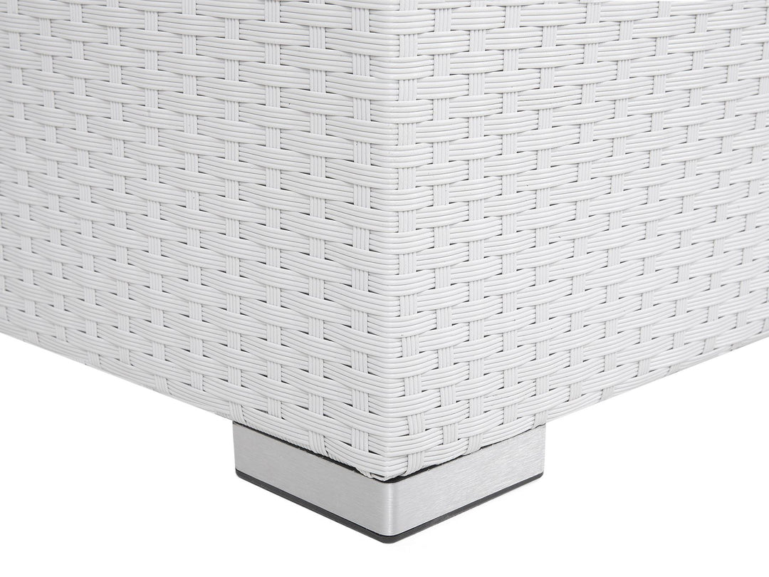 Garden Lounge Set with Table 8 Seater XXL Right Hand Modular PE Rattan White