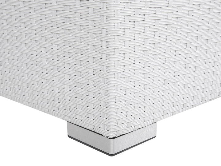 Garden Lounge Set with Table 8 Seater XXL Right Hand Modular PE Rattan White