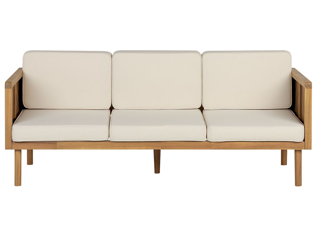 Baratti Garden Lounge Set with Table and Ottoman 6 Seater Acacia Wood Brown
