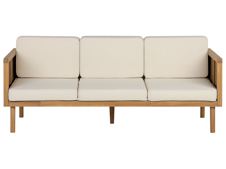 Baratti Garden Lounge Set with Table and Ottoman 6 Seater Acacia Wood Brown