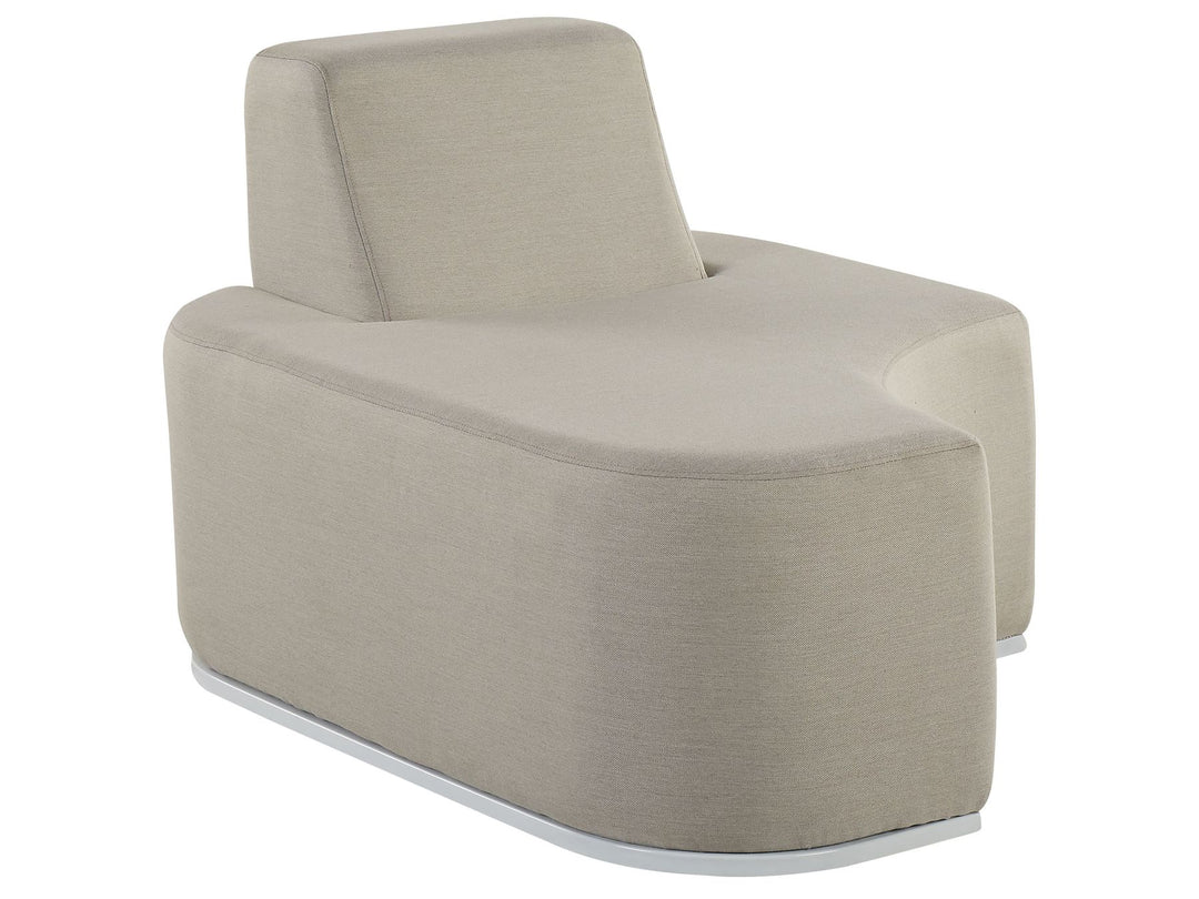 Fabro Garden Lounge Set with Table 2 Seater Modular Light Grey