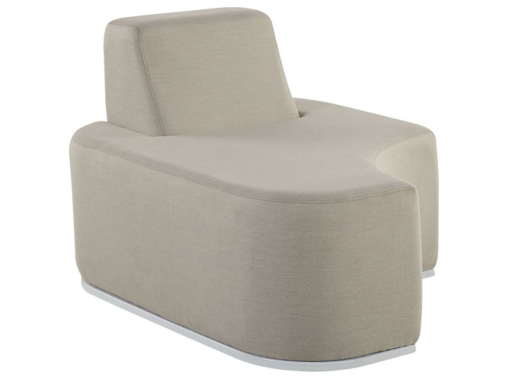 Fabro Garden Lounge Set with Table 2 Seater Modular Light Grey