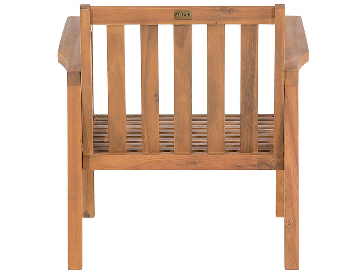 Manila Garden Lounge Set with Table and Ottoman 4 Seater Acacia Wood Light Brown