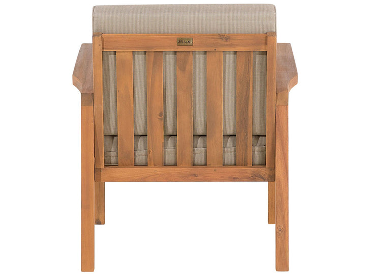Manila Garden Lounge Set with Table and Ottoman 4 Seater Acacia Wood Light Brown
