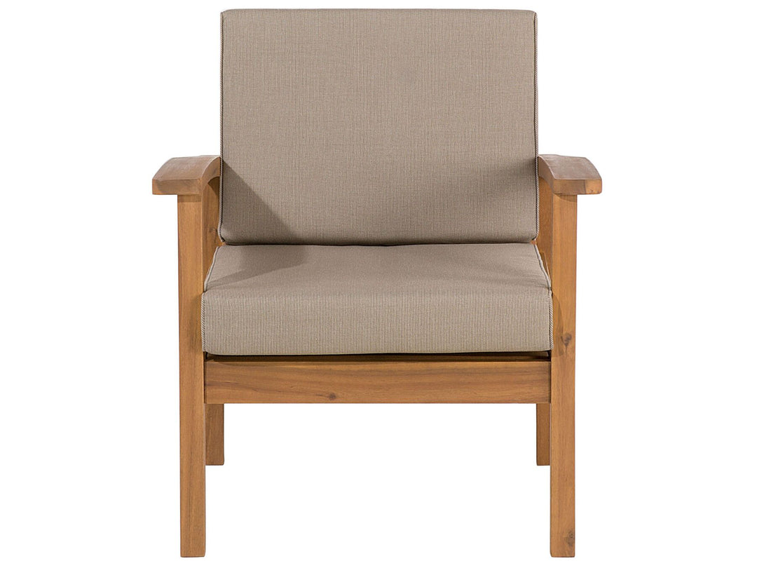 Manila Garden Lounge Set with Table and Ottoman 4 Seater Acacia Wood Light Brown