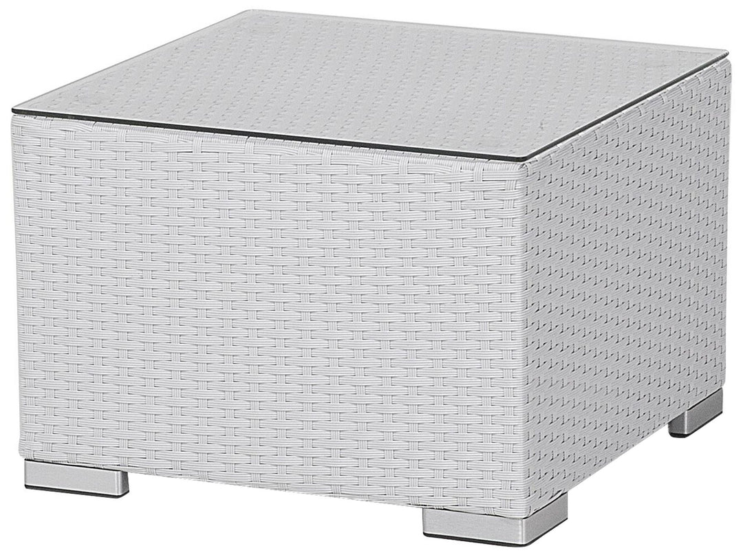 Garden Lounge Set with Table 8 Seater XXL Right Hand Modular PE Rattan White