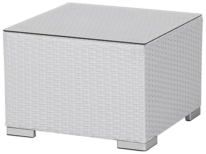 Garden Lounge Set with Table 8 Seater XXL Right Hand Modular PE Rattan White