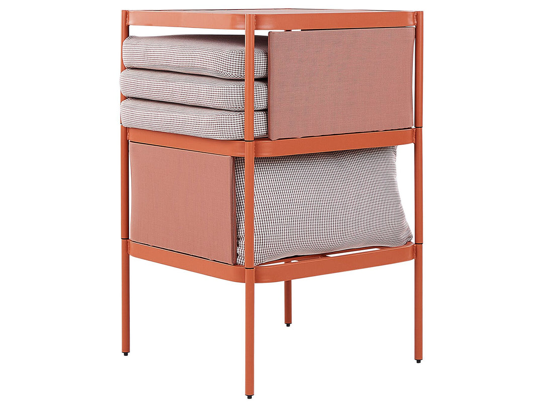 Terracina Garden Lounge Set with Table 2 Seater Metal Orange