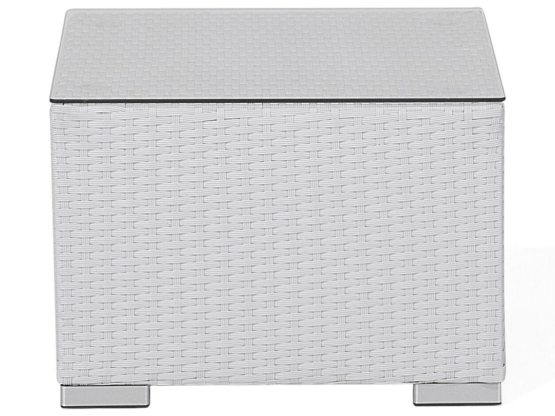 Garden Lounge Set with Table 8 Seater XXL Right Hand Modular PE Rattan White
