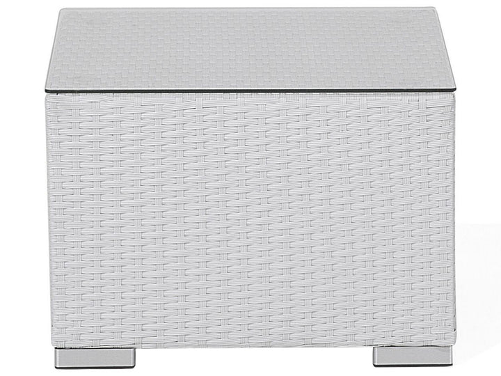 Garden Lounge Set with Table 8 Seater XXL Right Hand Modular PE Rattan White