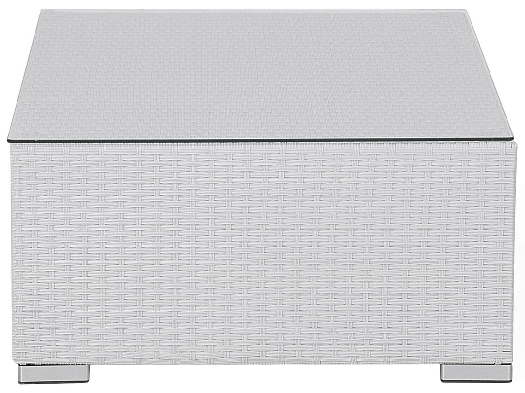 Garden Lounge Set with Table 8 Seater XXL Right Hand Modular PE Rattan White