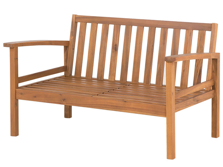 Manila Garden Lounge Set with Table and Ottoman 4 Seater Acacia Wood Light Brown