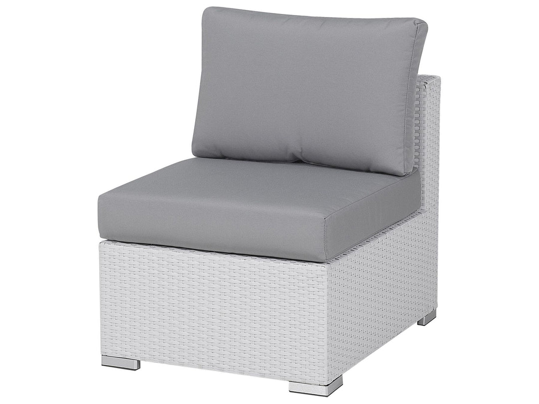 Garden Lounge Set with Table 8 Seater XXL Right Hand Modular PE Rattan White