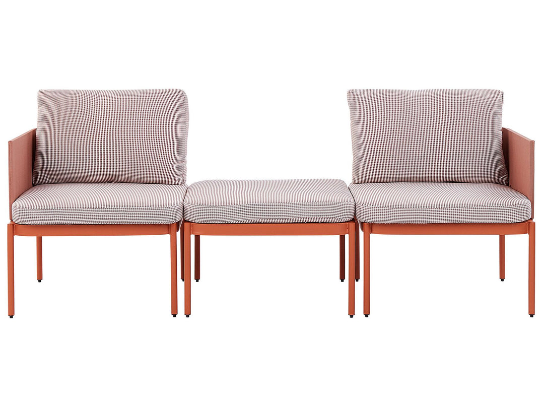 Terracina Garden Lounge Set with Table 2 Seater Metal Orange
