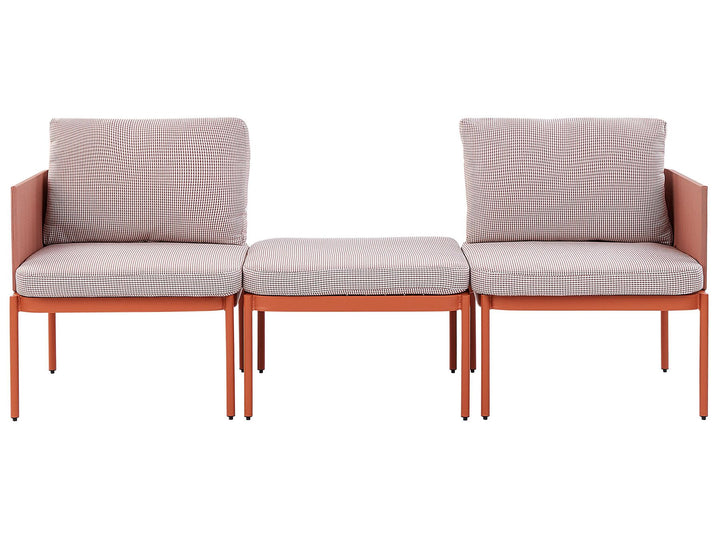 Terracina Garden Lounge Set with Table 2 Seater Metal Orange