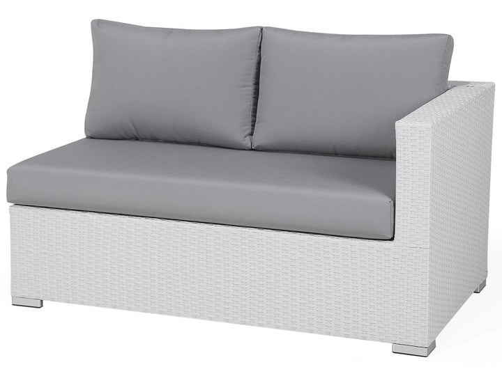 Garden Lounge Set with Table 8 Seater XXL Right Hand Modular PE Rattan White