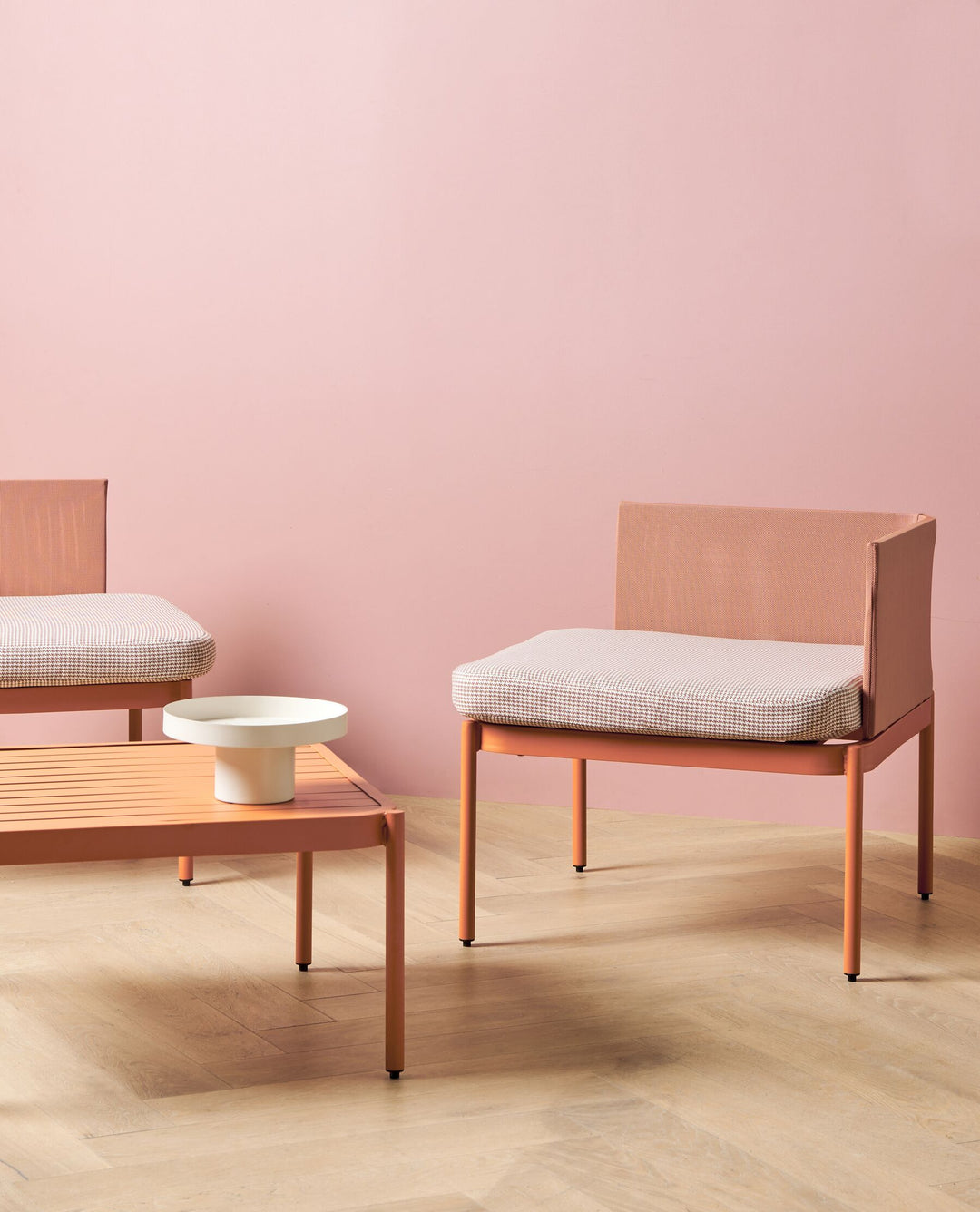 Terracina Garden Lounge Set with Table 2 Seater Metal Orange