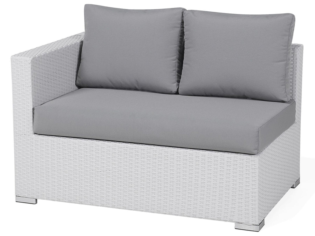 Garden Lounge Set with Table 8 Seater XXL Right Hand Modular PE Rattan White