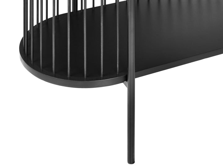 2 Tier Shelving Unit 80 cm Black Vilton