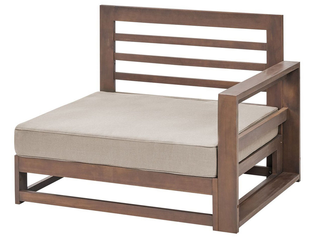 Timor Garden Sofa 2 Seater Modular Certified Acacia Wood Dark Brown